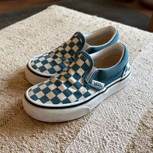 Vans Classic Slip On Blue Coral Checkered